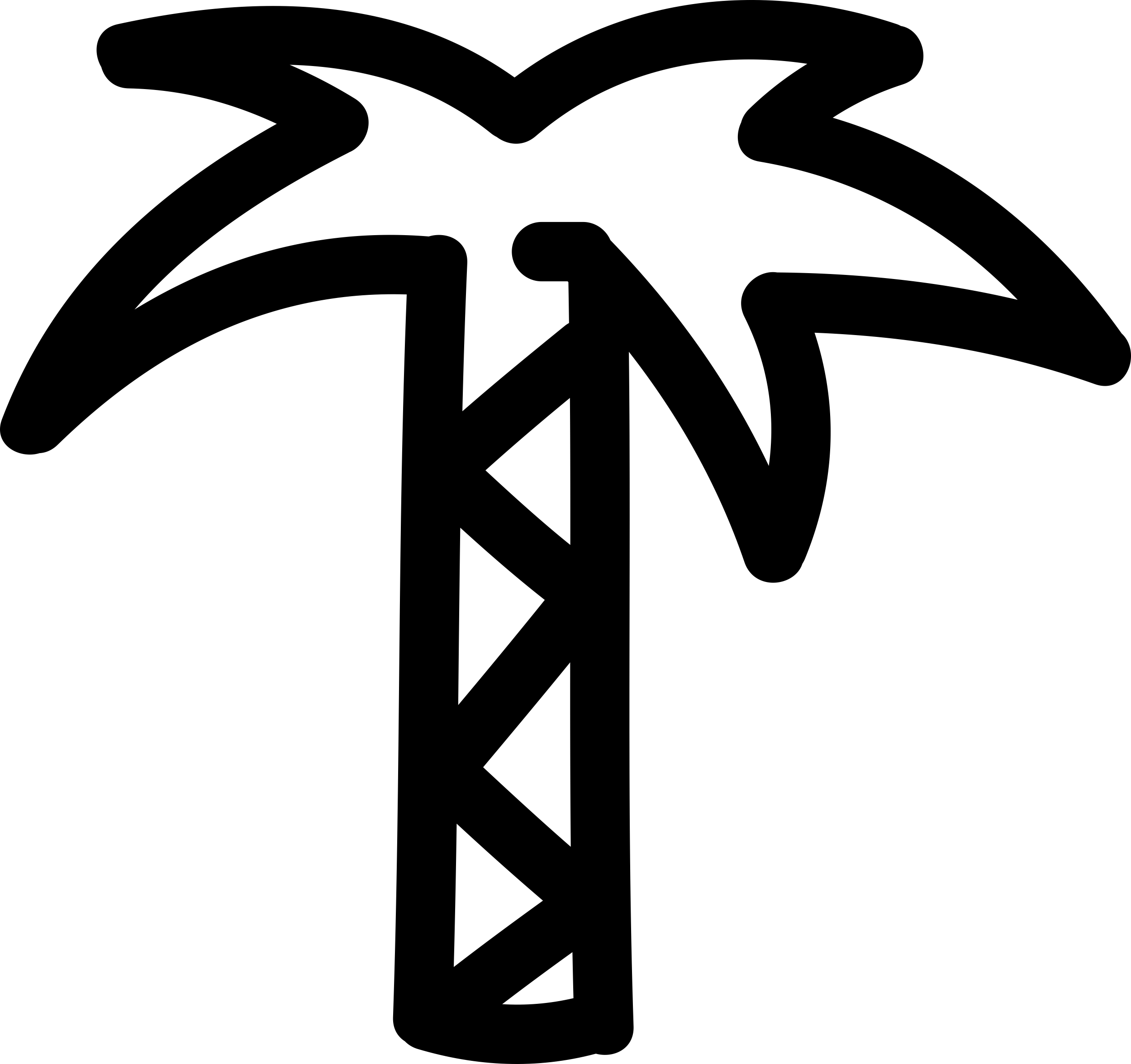Palm Hand Drawn Tree Outline Svg File Free Vectors